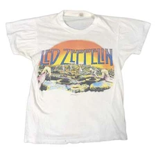 Vtg Led Zeppelin band "Houses Of The Holy" T-Shirt retro tee NH11781