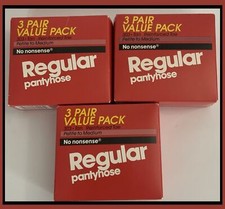 NO NONSENSE Regular Pantyhose Color TAN-Size Petite To Med - 3 Boxes/9 Pairs