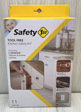 Safety 1st Tool Free Kitchen Safety Kit Cabinet  Drawer Latches Slide Lock