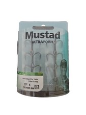 Mustad Ultra Point Triple Grip Treble Hook #2 Black Nickel 6/Pack TG76NP-BN-2-6U