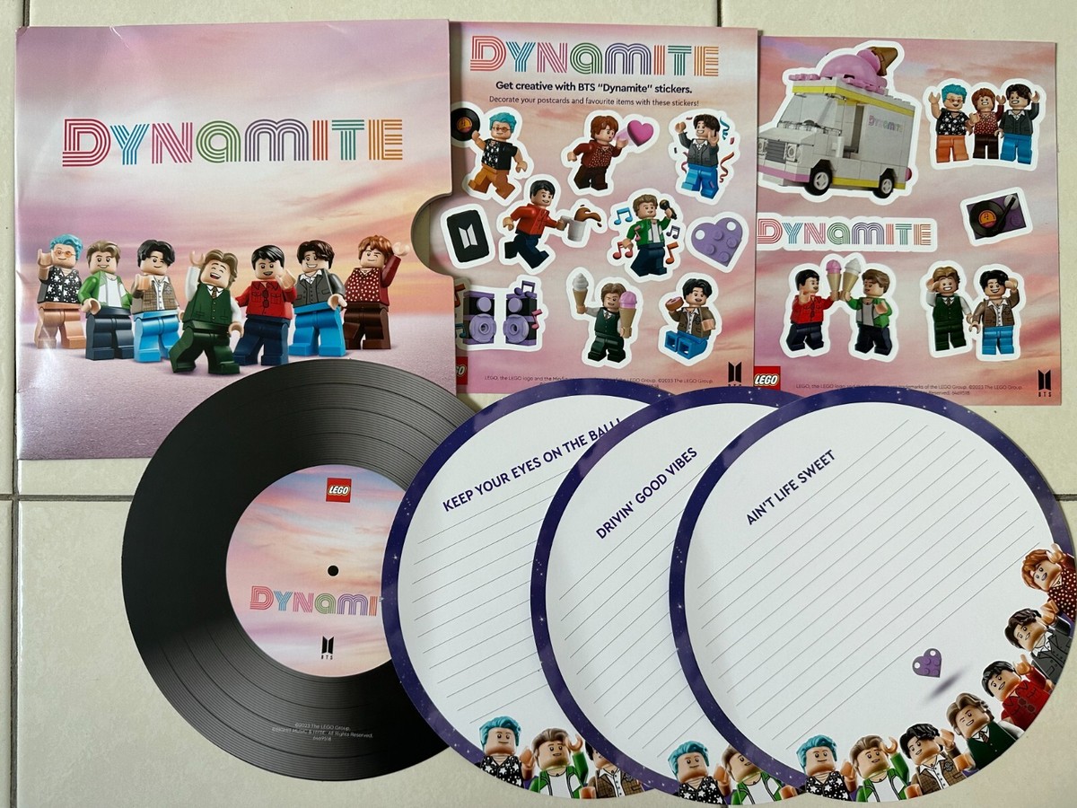 Lego Ideas 21339 BTS Dynamite Postcard & Stickers Exclusive