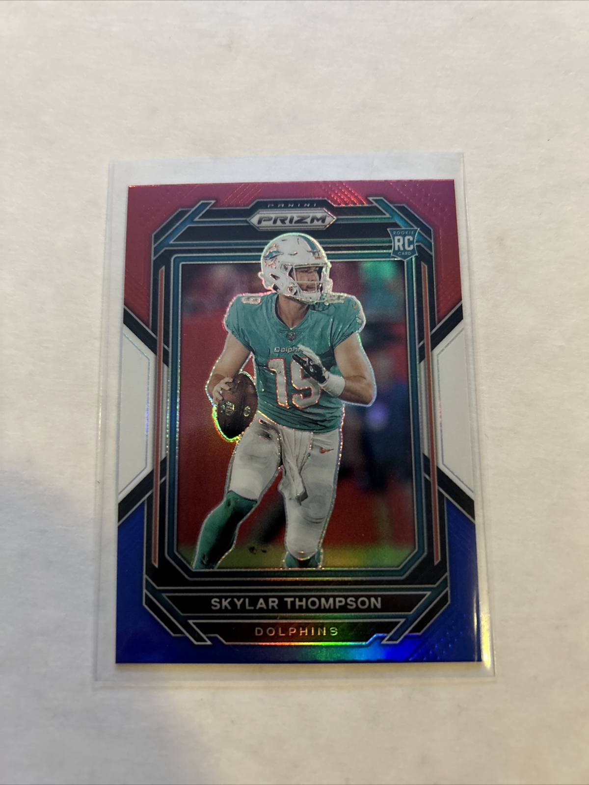 2022 Panini Prizm Skylar Thompson Red White Blue Miami Dolphins Rookie RC #354