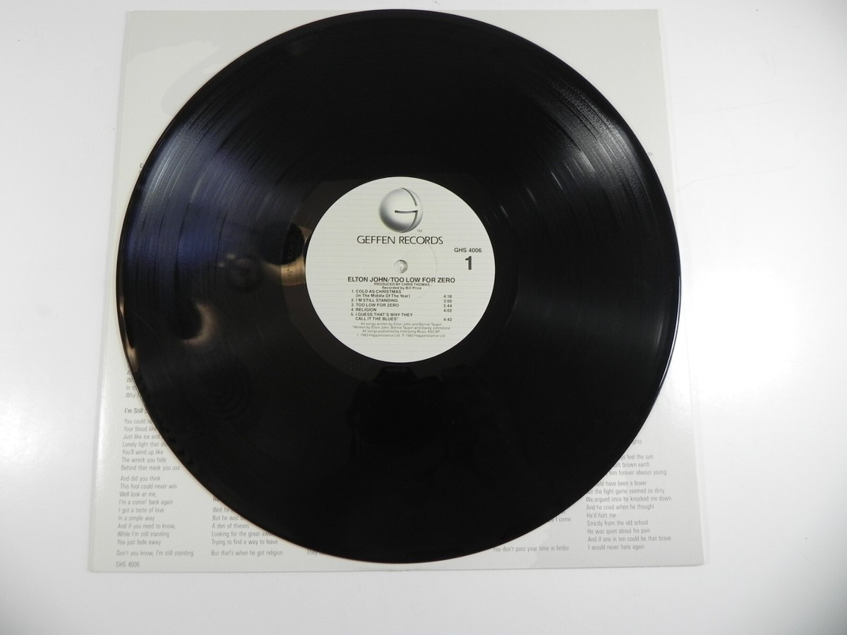 ELTON JOHN Too Low For Zero Original PROMO LP 1983 GEFFEN GHS 4006