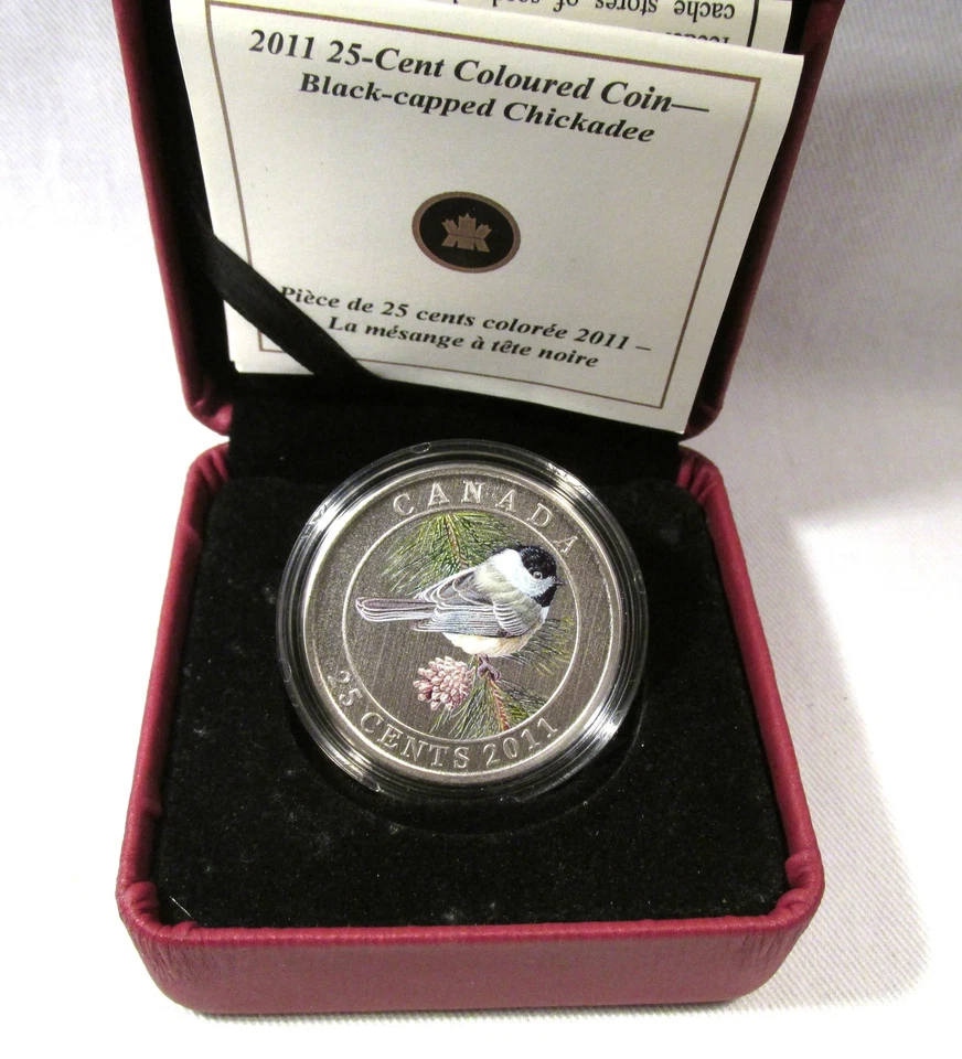 Lot of 3 Colored Canadian 25 Cent Coins in OGP w/ COAs AR513 - Image 2 of 4