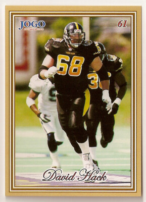 David Hack 2001 Jogo CFL card #61 Hamilton Tiger-Cats  Maryland Terrapins