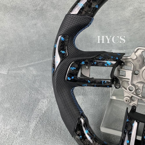 Forged Carbon Fibre Steering Wheel for Ford Mustang GT Shelby 2015-2023 black - Picture 6 of 8