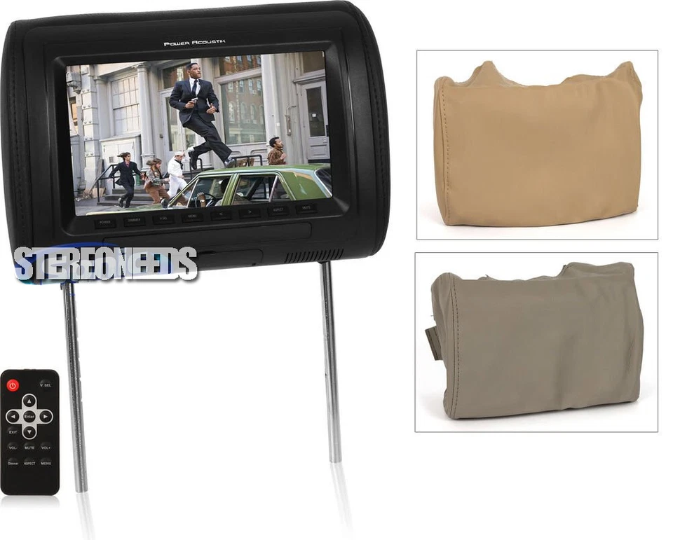 Power Acoustik 9" LCD Universal Car Pillow Headrest Monitor IR FM Transmitter - Image 2 of 4