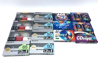 Cassette tapes Lot of 15 All New Sealed High Bias Type ×14 Normal type ×1 TDK