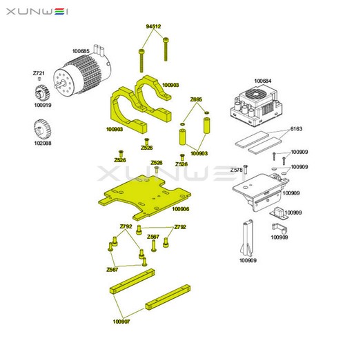 #100906 #100903 #100907 Motor Mount Plate Brace For RC HPI SAVAGE Flux Super 5SC - Picture 4 of 9