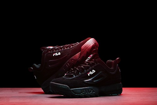 Zapatos negros triples FILA Disruptor II unisex talla EE. UU. 4-11 - Imagen 8 de 12