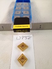 10 NEW CNMG 431 CARBIDE INSERTS. GRADE: C5. TIN COATED. GENERAL PURPOSE U858