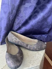 E360 Easy Spirit Women's Gold/Purple Sparkle Flats ES7GATIANA SIZE 9M