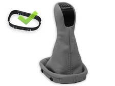 MERCEDES CLK W209 2002-2004  POMO CON FUNDA PALANCA DE CAMBIOS PIEL GRIS + MARCO