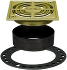 Kerdi-Drain Contour Shower Grate Kit with Integrated Slope Bonding Flange - Idea