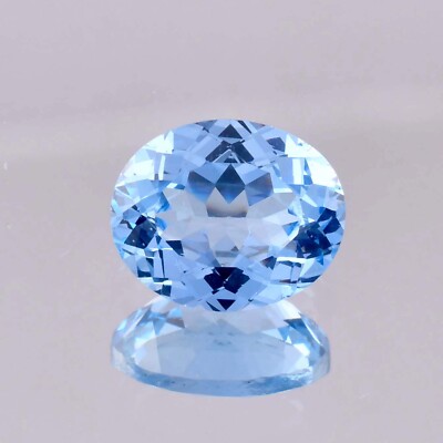 AAA+ Natural Flawless Blueish AQUAMARINE Oval Cut Loose Gemstone GIT Certified