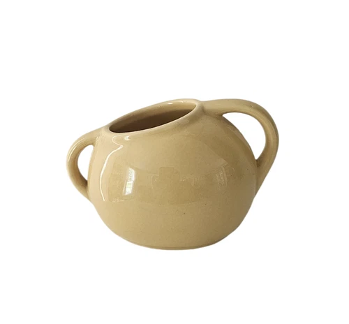 Vintage Yellow Slanted Ball Sugar Bowl Shawnee Pottery?