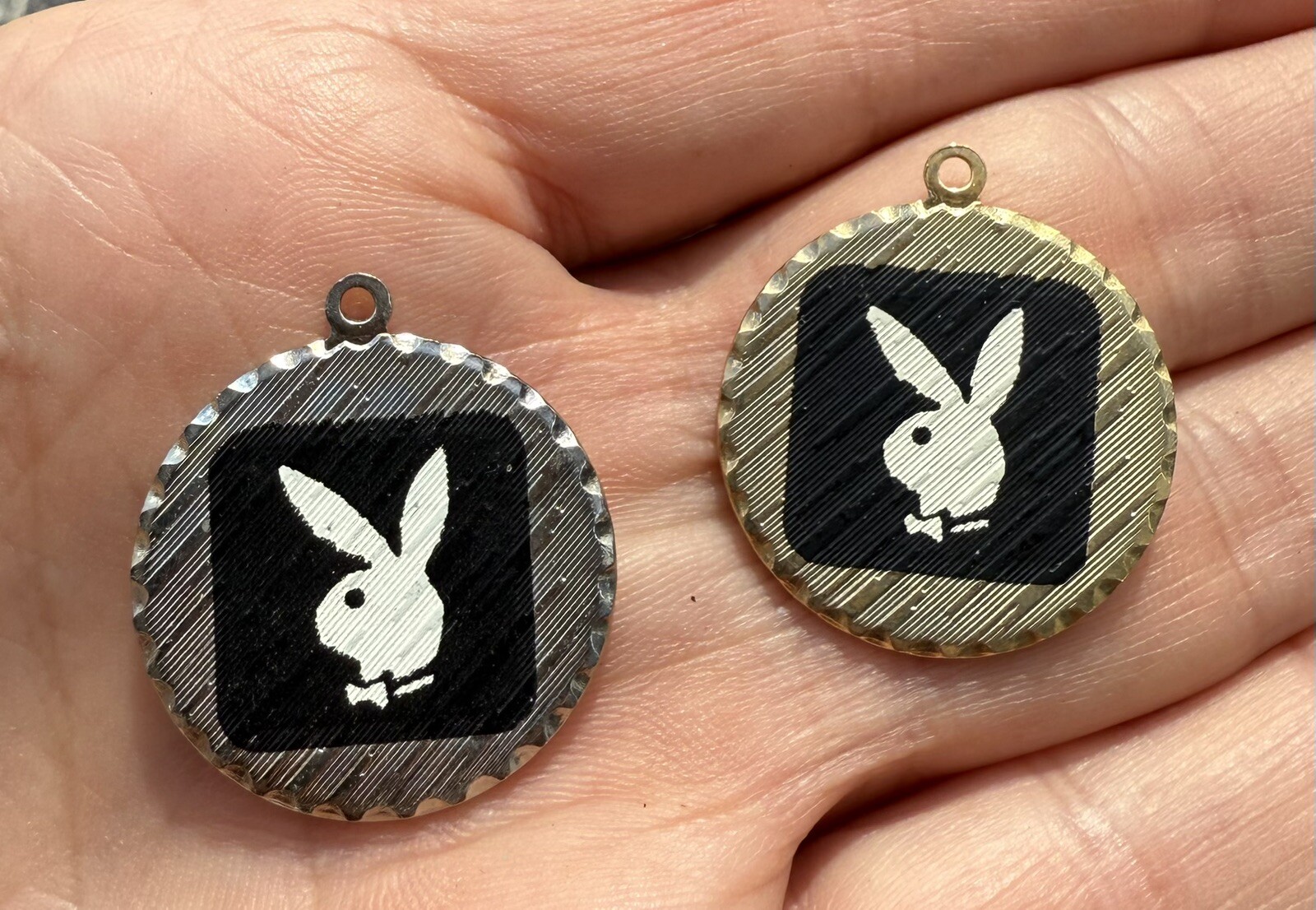 Vintage Playboy Bunny Charms Gold Silver Tone eBay