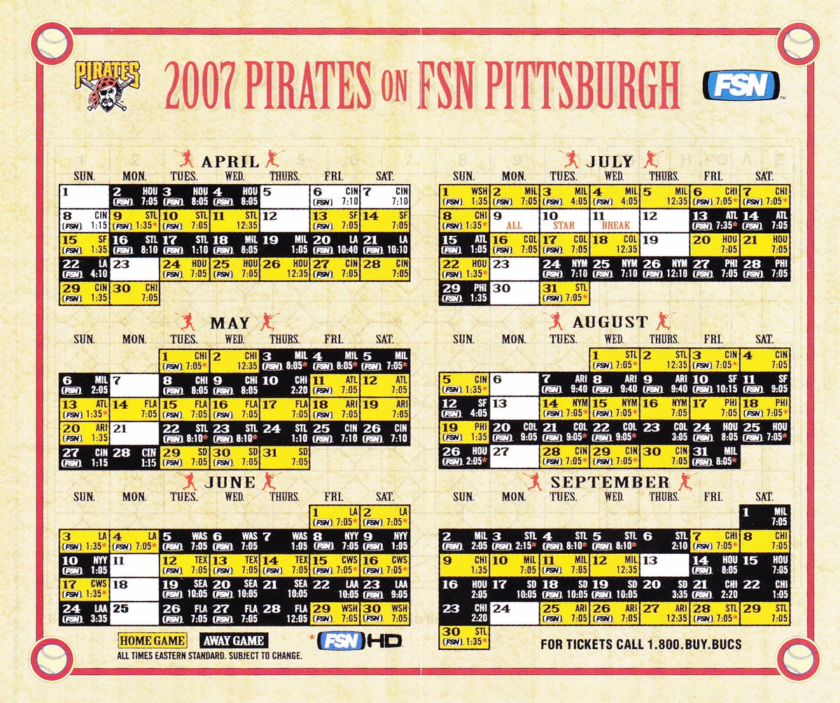 2007-pittsburgh-pirates-baseball-large-format-schedule-ebay