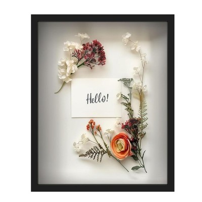 FrameWorks 12  x 16  Black Wooden Shadow Box Frame   Display C
