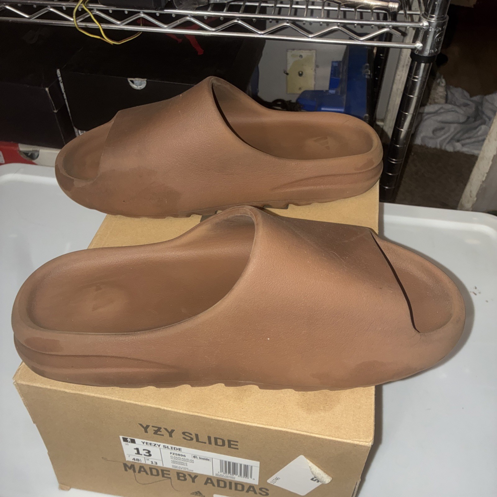 Size 13 - Adidas Yeezy Slide Men’s 10 Flax (FZ5896) thumbnail 3