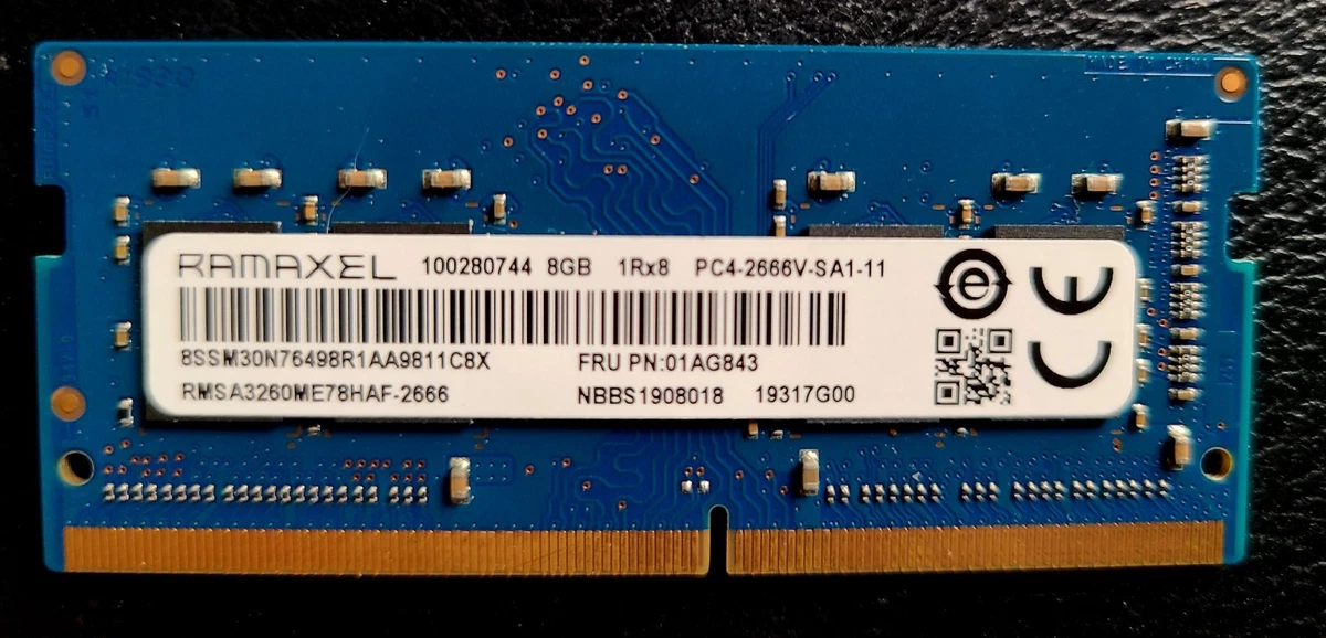 DDR4 SDRAM Ramaxel 8 GB Capacity per Module Memory (RAM) Just