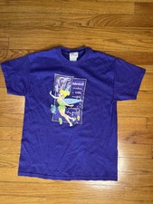 Vtg 90s Disney Store Kids Tinker Bell Shirt Youth Girls S Purple Short Sleeve