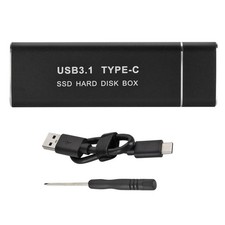 1 Black Aluminum Alloy M2 SSD Disk Case Adapter External Enclosure Box b