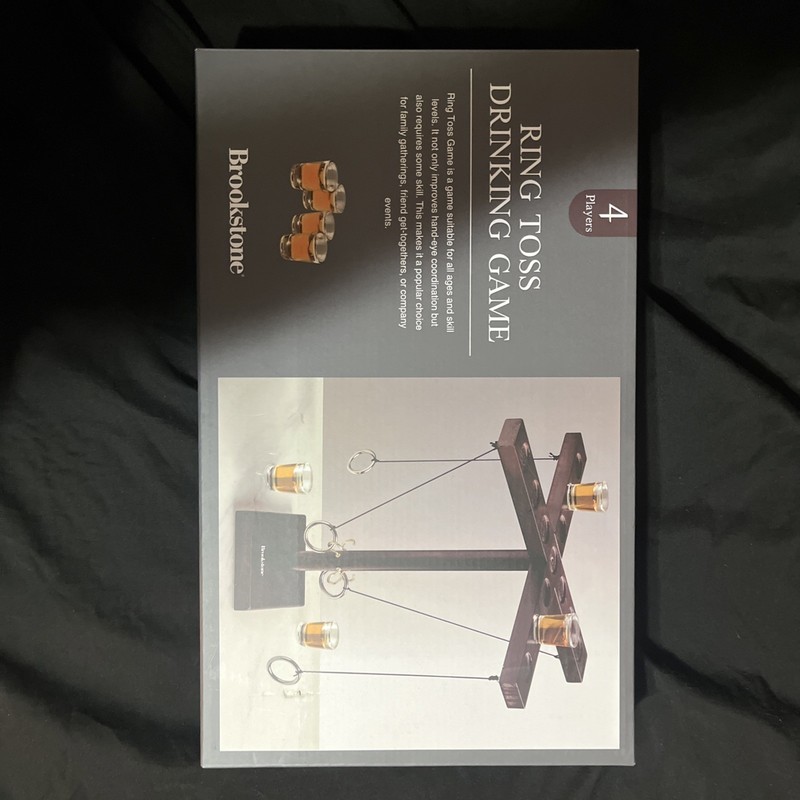 Brookstone Ring Toss Drinking Game. New! Never Opened!
