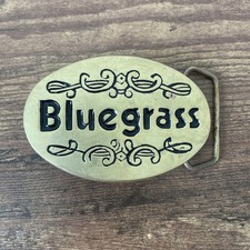 Vintage 1978 Brass Bluegrass Belt Buckle