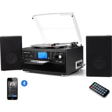 Bluetooth Record Player Turntable with Stereo Speaker, LP Vinyl to MP3 Conver...