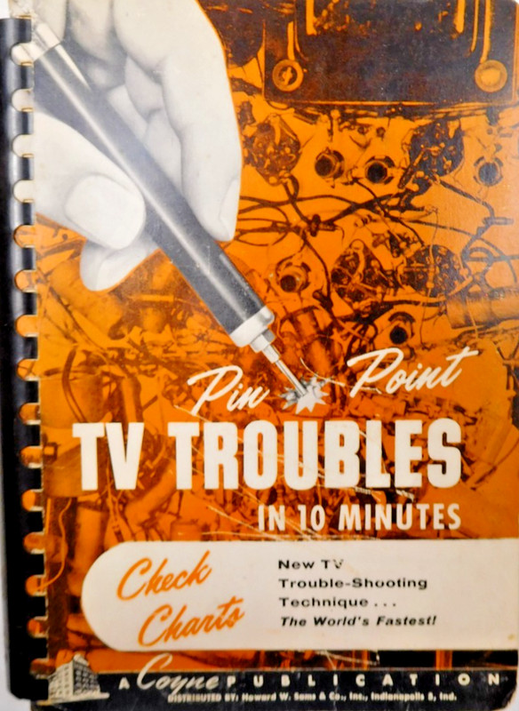 1957 – Pin-Point Television Troubles In 10 Minutes - 308 Pages - Excellent Cond