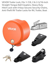 Vevor Trailer Coupler Lock Fits 1-78 2 2-516-inch Couplers Rv Trailer Lock