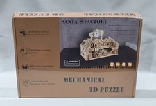 Mechanical 3D Puzzle Santa's Factory Workshop Model Kit DIY 225 Pieces