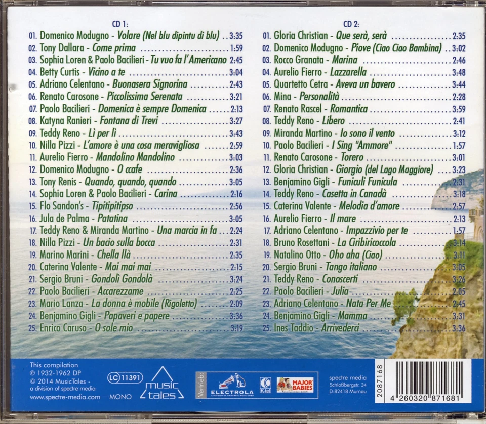 Bella Italia - 50 Italo-Hits - Various - CD - neuwertig - Bild 2 von 2