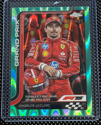 2025 Topps Chrome Formula 1 F1 Charles Leclerc Aqua Raywave 81/199 #145
