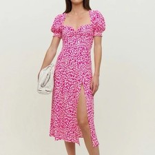 Reformation Lacey Midi Dress In Amore Size 4