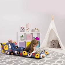 Kids Floor Pillow Cover - Premium Cushion and Lounger Covers for Pillows (Que...