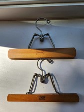 2 Different Vintage Setwell Wooden Pants Or Dress Hangers