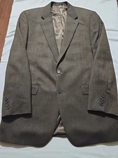 Lauren Ralph Lauren Brown Herringbone Mens SPORT COAT 42L blazer suit jacket 