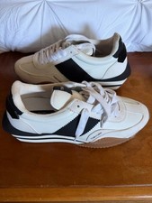 TOM FORD Mens James Low Top Sneaker White Black Lace Up Rubber Sole UK 9 / US 10