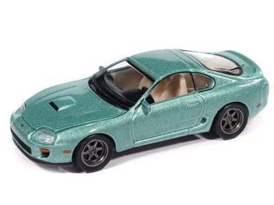 1998 TOYOTA SUPRA CARIBBEAN GREEN 1/64 DIECAST BY AUTO WORLD 64522