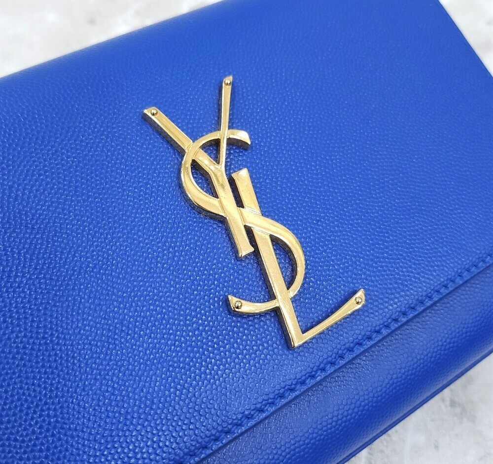 Saint Laurent Grand Poudre custodia in pelle piccola borsa a catena 469390 1256961