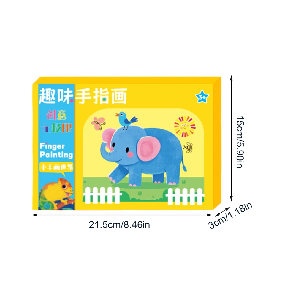 Kit de pintura de dedo esponja conjunto de pintura de dedos infantis pintura artística - Imagem 2 de 4