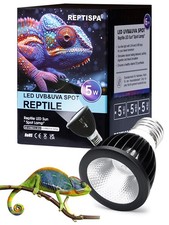 LED UVB Light for Reptiles, 5W 5.0 LED UVA UVB Lamp, Reptile UVB Bulb for Bea...