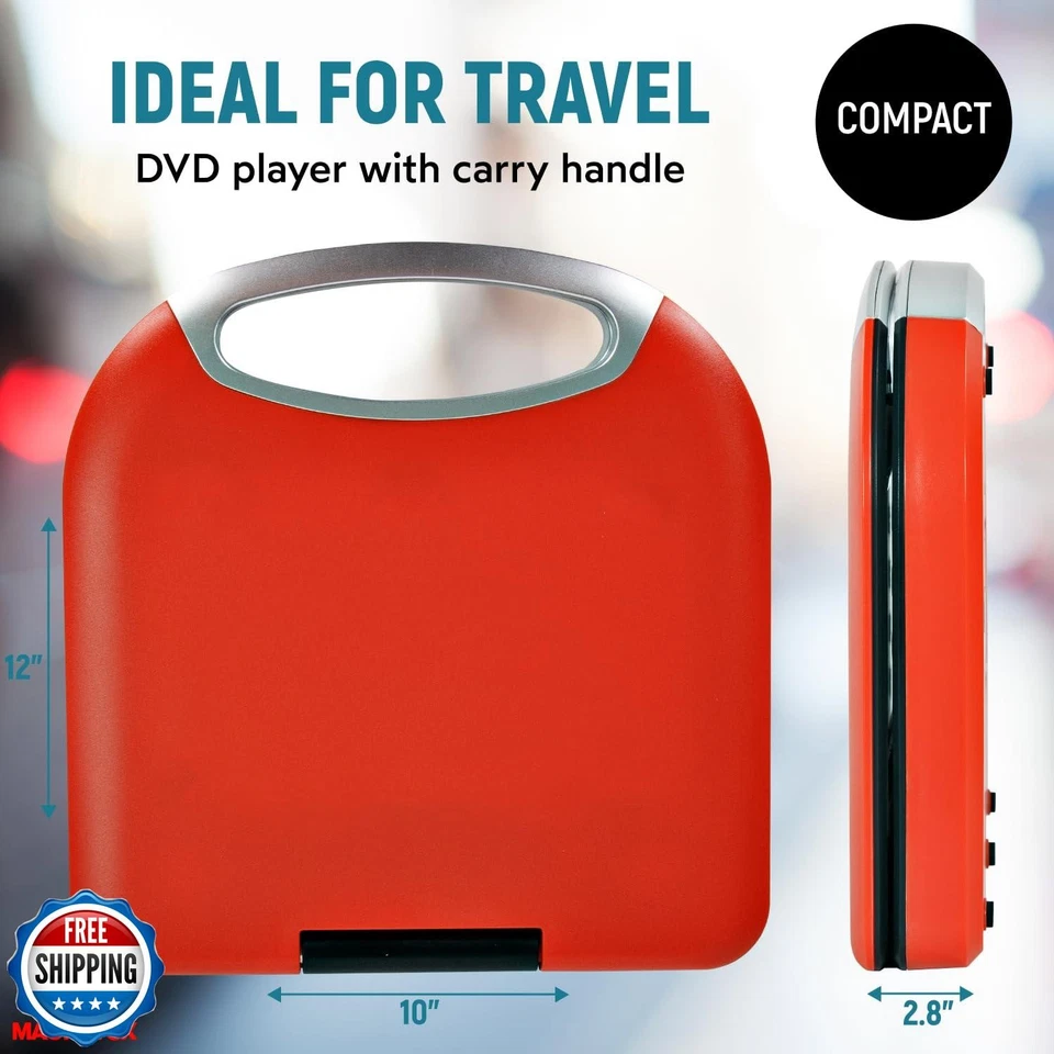 Magnavox MTFT750-RD Portable 7 inch TFT DVD/CD Player with Remote Control and - Image 4 of 4