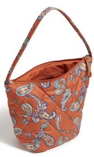 Vera Bradley Orange Manor Paisley Slouchy Bucket Shoulder Bag NWT FREE SHIPING