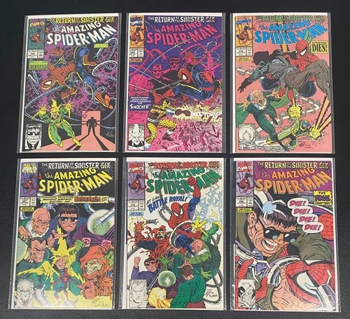 Amazing Spider-Man Return Of The Sinister Six set VF/NM 9.0 #334-#339 (1990)