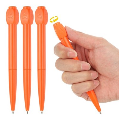 4PCS Funny Rollerball Pens, 0.5mm Writing Pen Black Gel Ink Pens ABCD, Orange