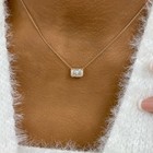 1.5ct Radiant Pendant Necklace Rose Gold 14K Labcreated Diamond F/VS — photo 2
