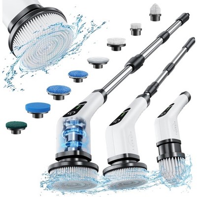 Elektrische Reinigungsbürste, Spin Scrubber, 8 Bürsten, , verstellbar, kabellos